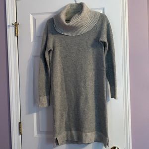 Gray crow turtleneck dress/ long sweater